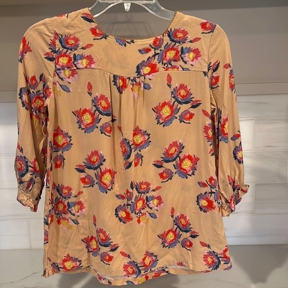 Matilda Jane Girls Tween Floral Top Blouse 3/4 sleeve size 12 - Picture 4 of 6